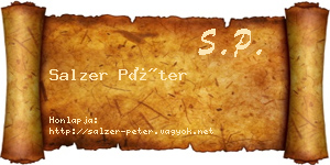 Salzer Péter névjegykártya